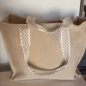 Universal Thread Large Tan Woven Tote Bag
